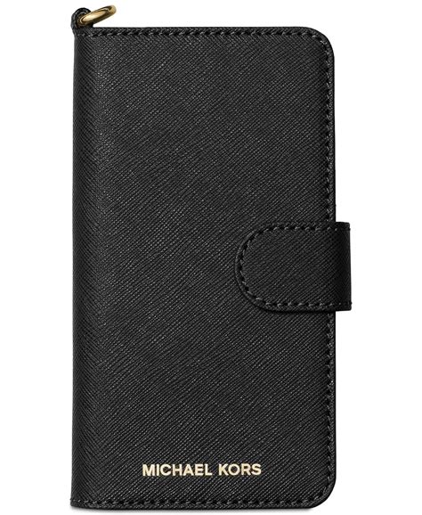 Saffiano Leather Folio Phone Case for iPhone X 